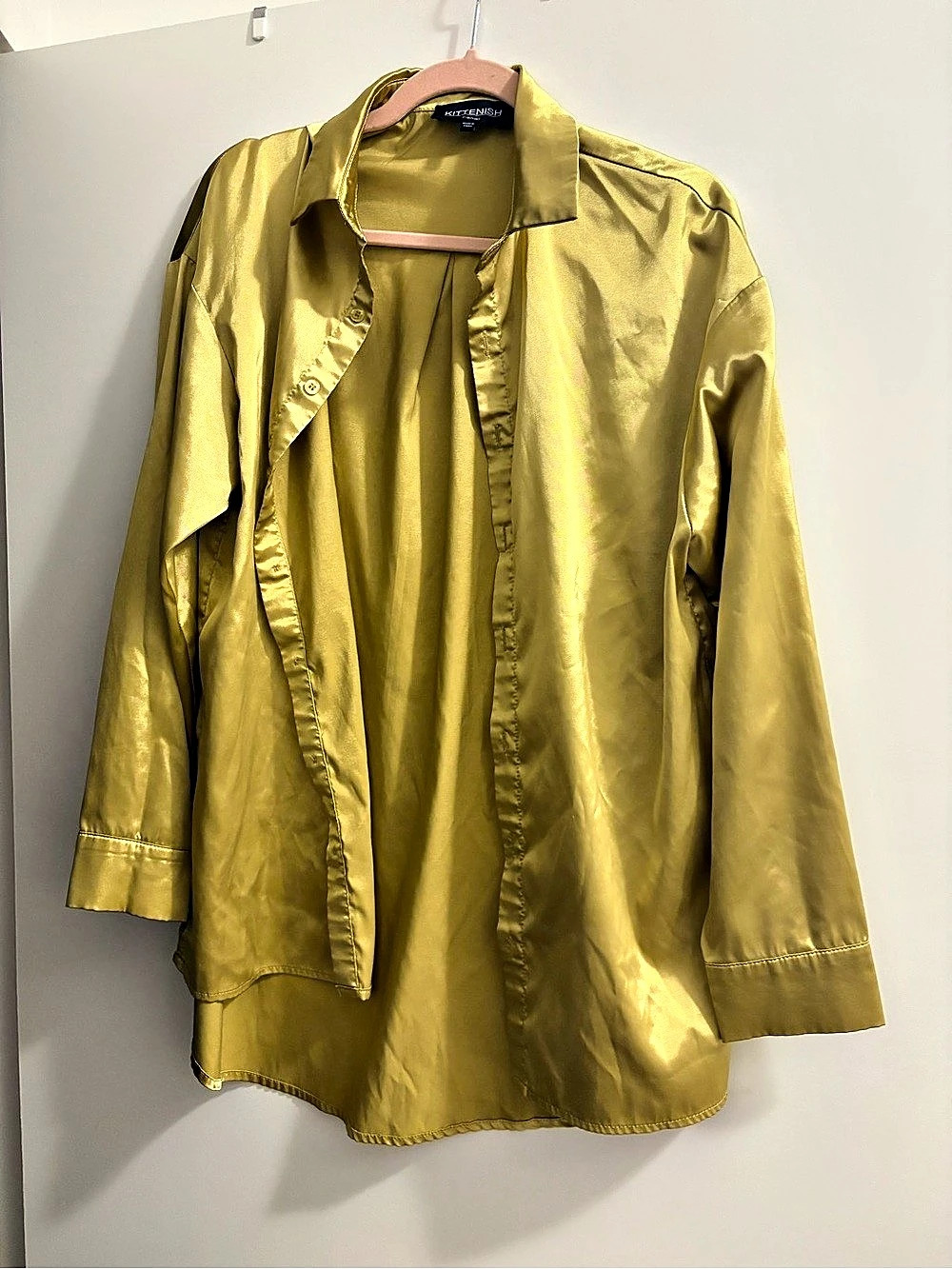 Kittenish Yellow Button Down Shirt